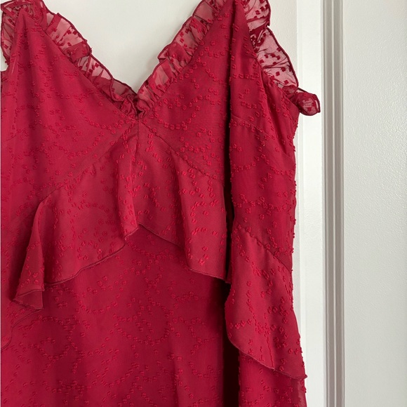 Red Ruffle Dress size small - Picture 3 of 6